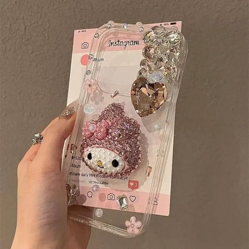 Hello Kitty & My Melody Diamond Bling Phone Case