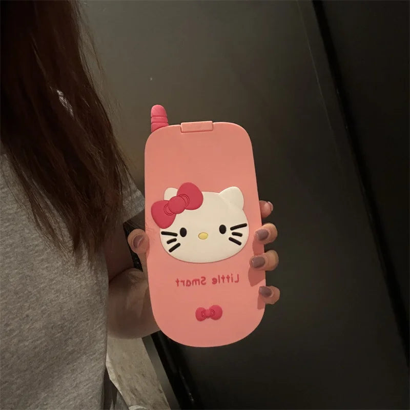 Hello Kitty Kawaii Flip Phone Silicone Phone Case