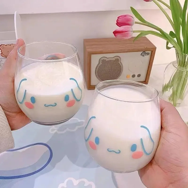 Sanrio Hello Kitty x Cinnamoroll x Pochacco x Pompompurin Glass Cup