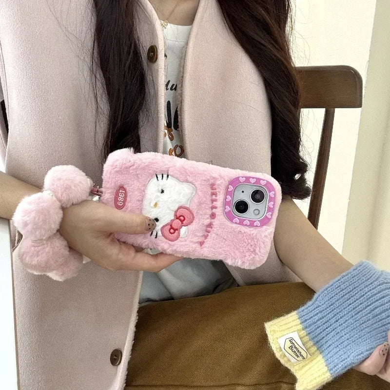 Hello Kitty Pink Plush Phone Case