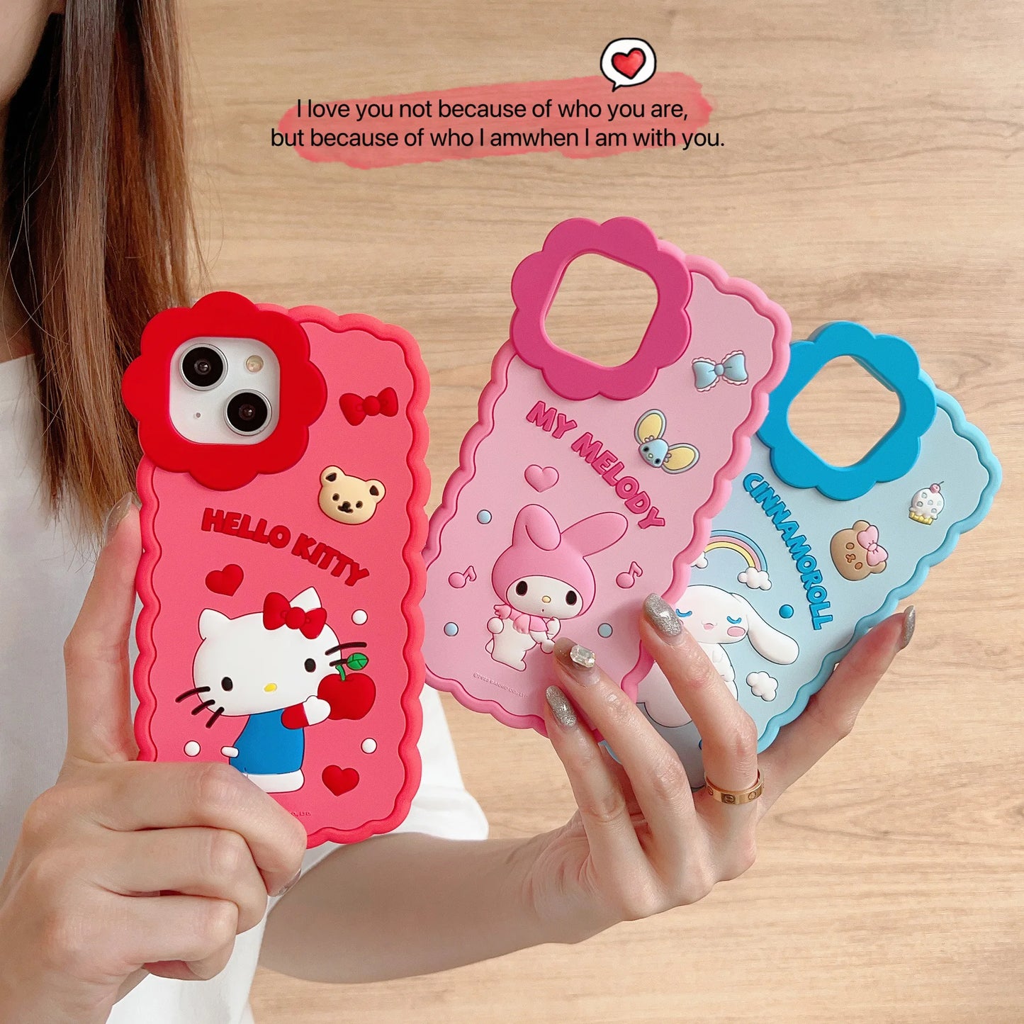 Sanrio Hello Kitty x Kuromi x My Melody x Cinnamoroll Silicone Phone Case