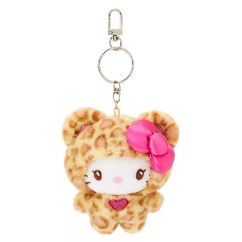 Hello Kitty Leopard Pendant Plush Keychain