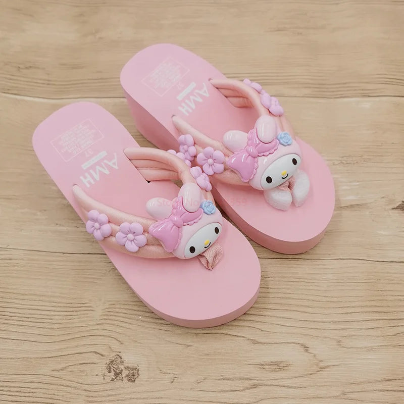 Hello Kitty Y2k Platfom Wedge Sandals