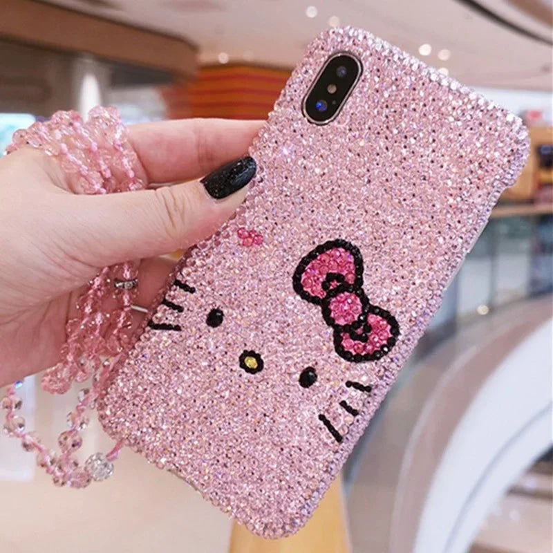 Hello Kitty Rhinestone Pink Bow Phone Case