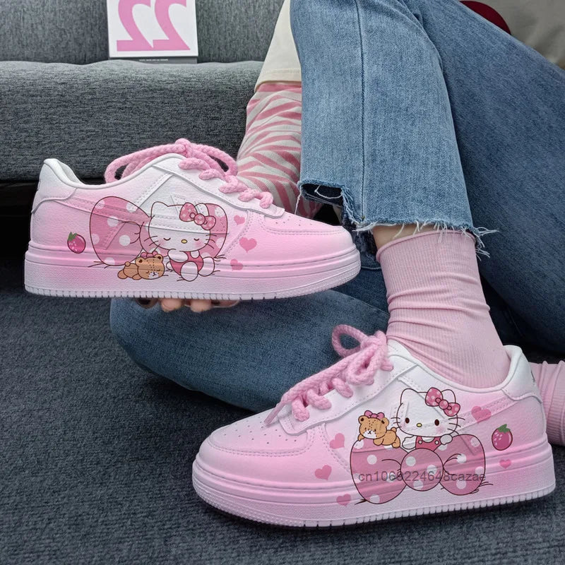 Hello Kitty Kawaii Painted Shoes