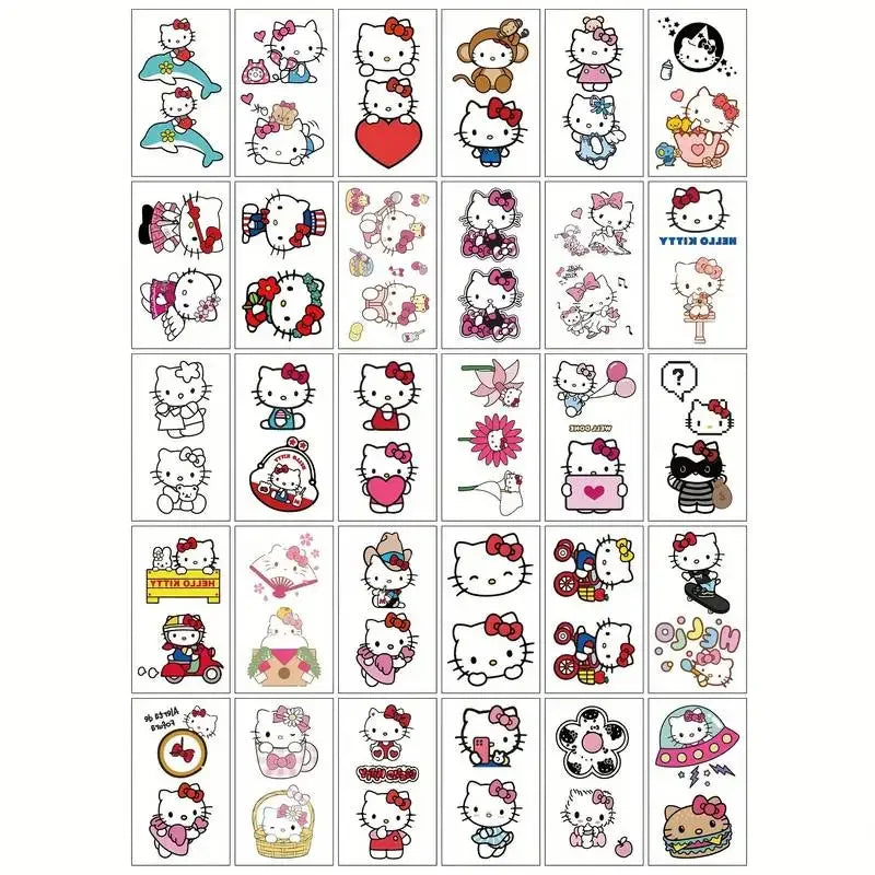 Hello Kitty x Kuromi Sanrio Tattoo Stickers