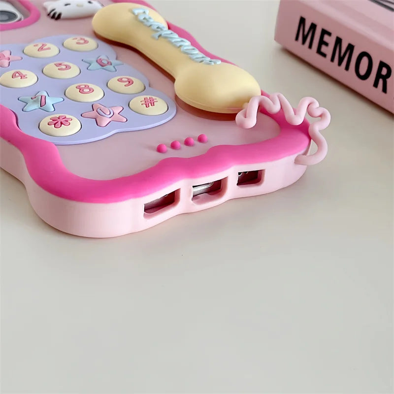 Hello Kitty Telephone Pink Phone Case