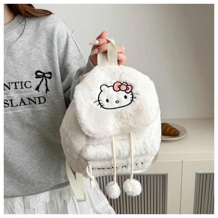 Sanrio Kawaii Fluffy Cute Plush Backpack