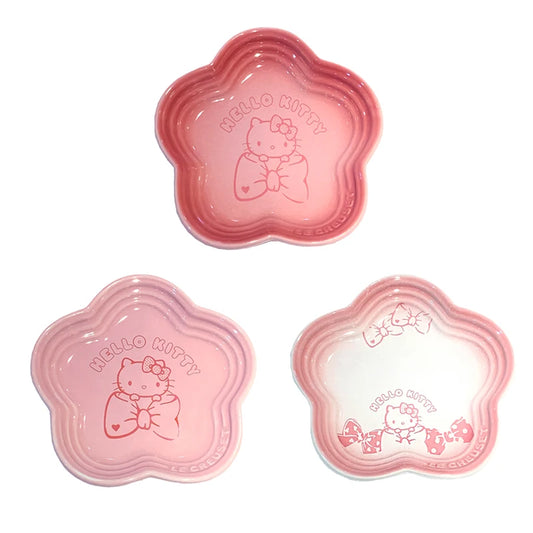 Hello Kitty Kawaii Ceramic Pink Plates