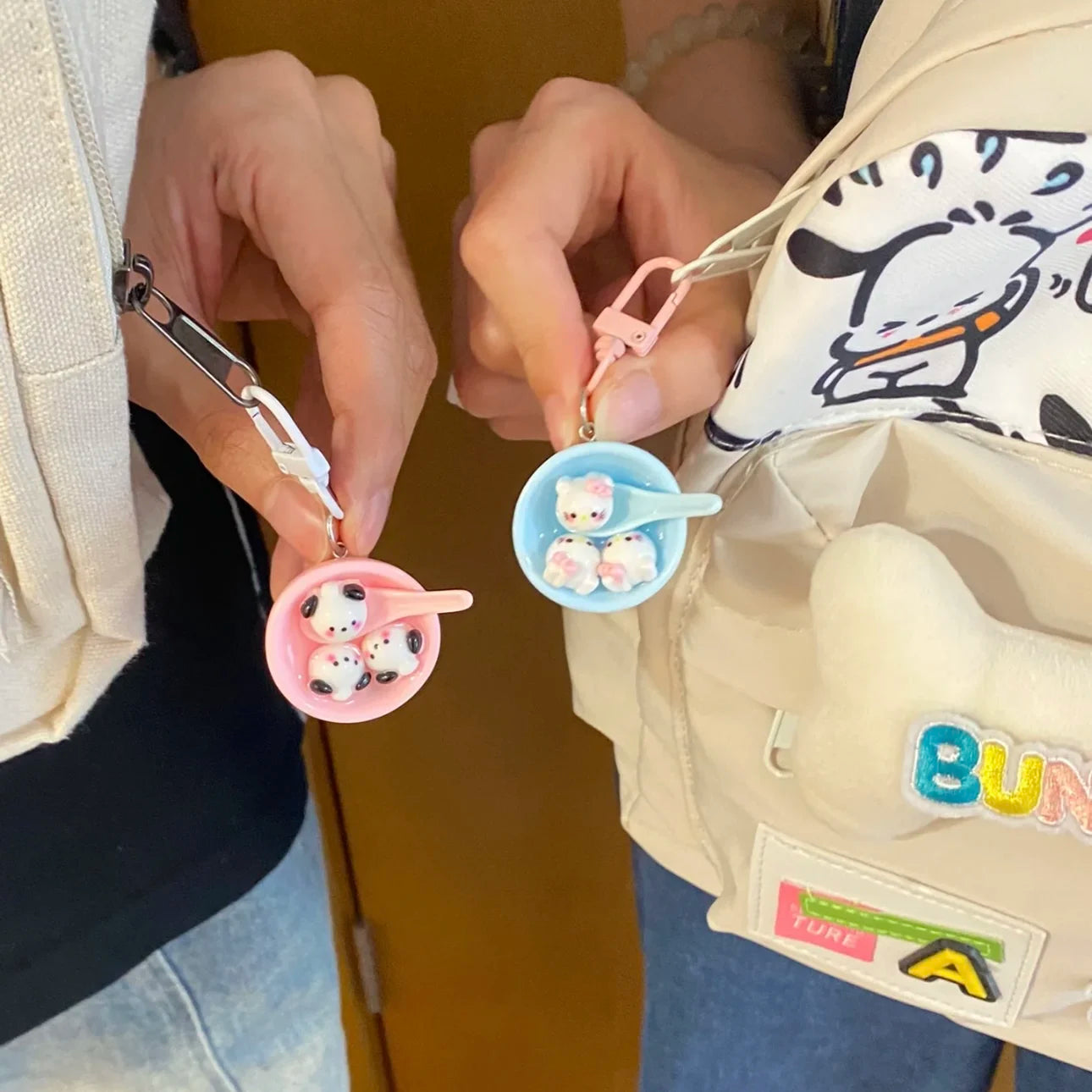 Sanrio Rice Ball Bowl Keychain