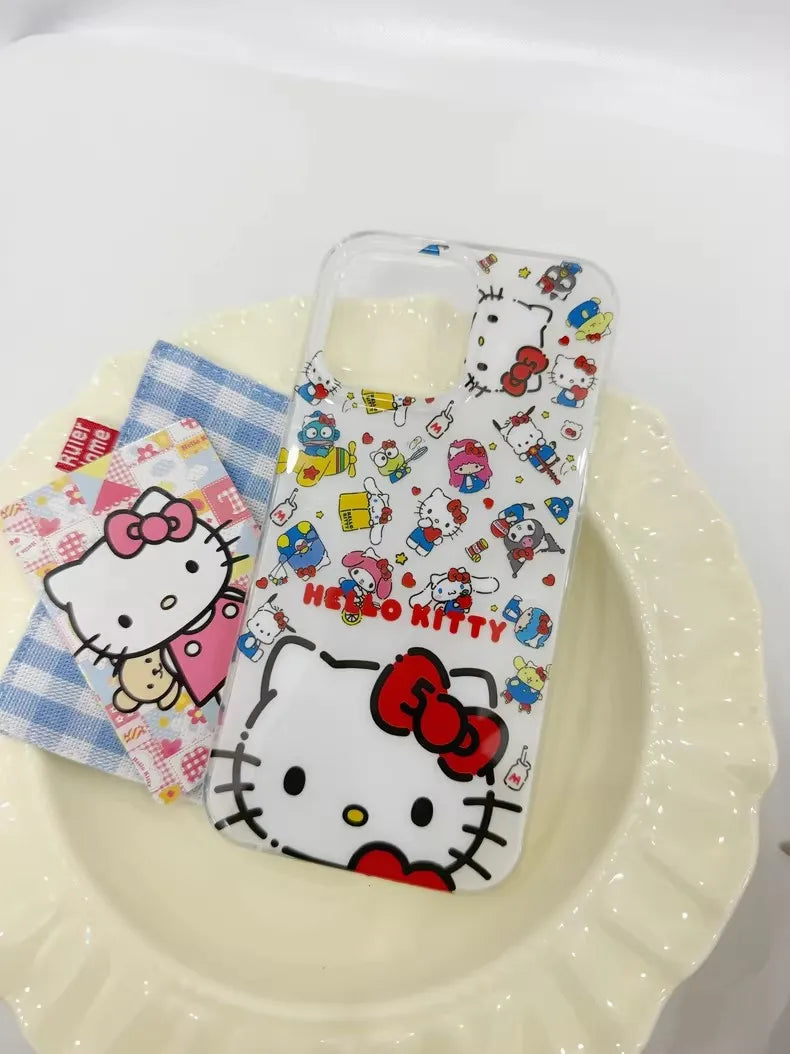 Hello Kitty Sticker Clear Phone Case