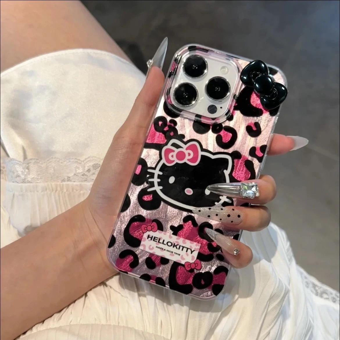 Hello Kitty Leopard Print Kawaii Phone Case