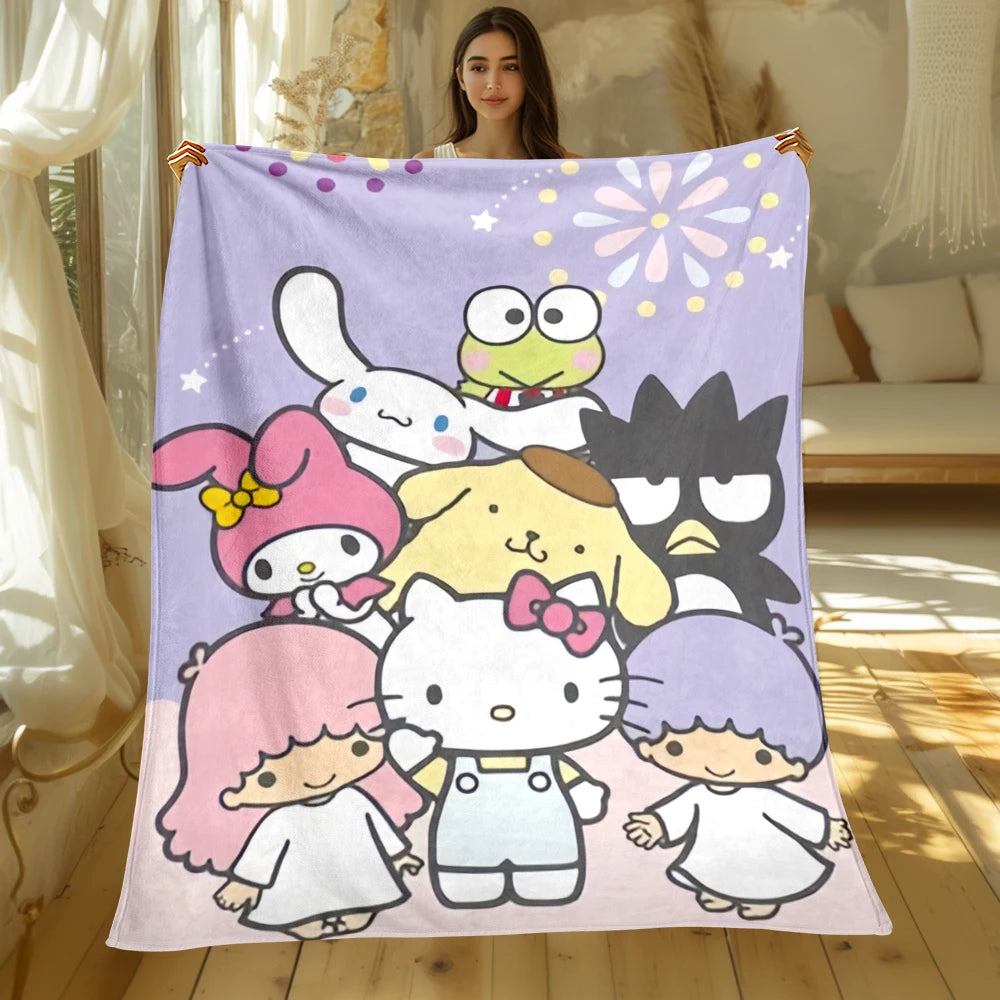 Sanrio Hello Kitty Cute Blanket Oversized Sofa Soft Blanket