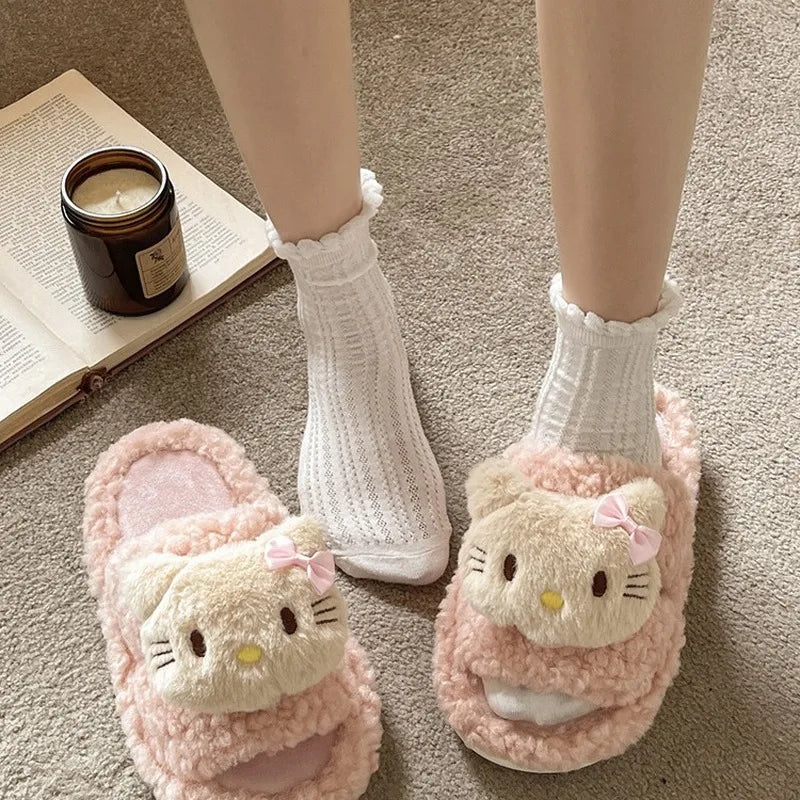 Hello Kitty Fluffy Slippers