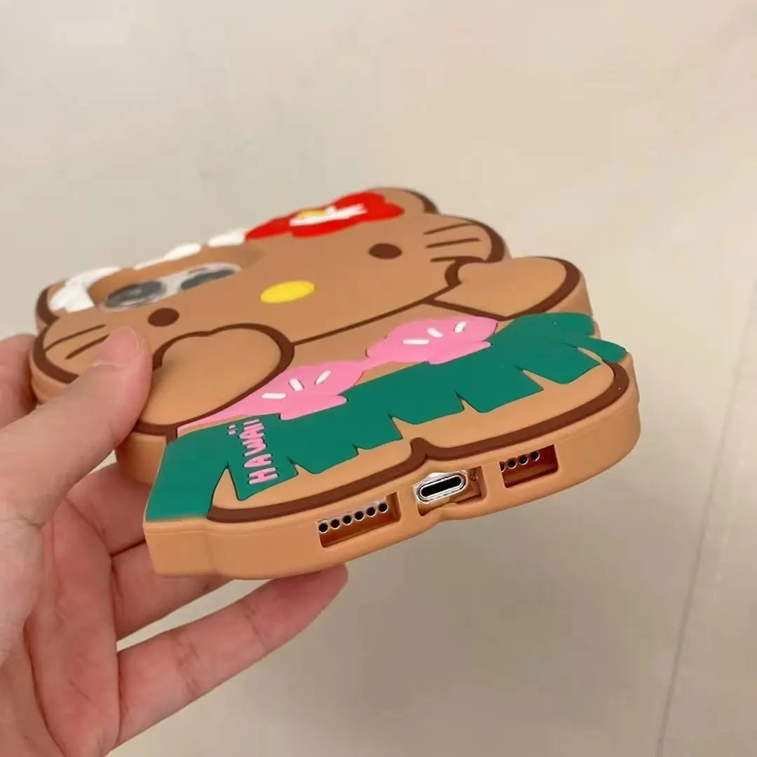 Tropical Kitty 3D Silicone Phone Case