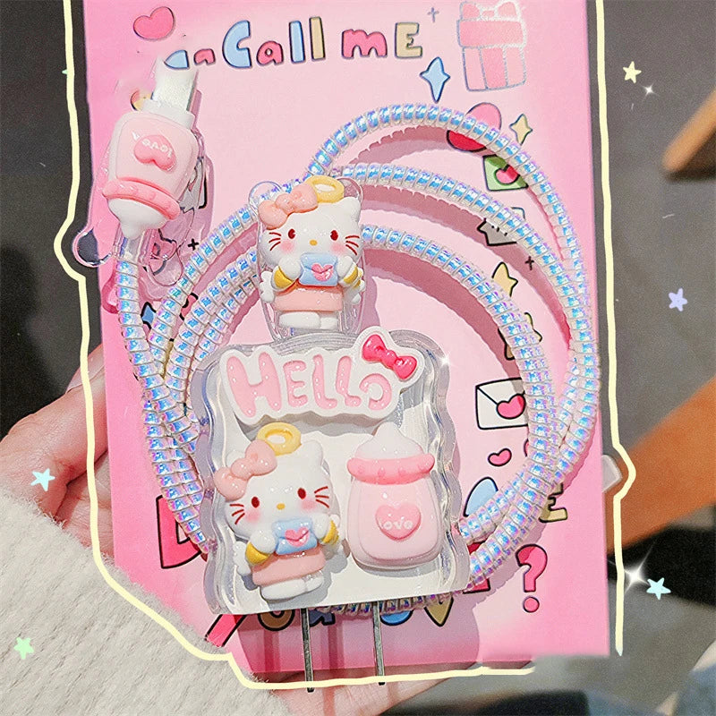 Hello Kitty Kuromi Charger Data Cable Case Protector