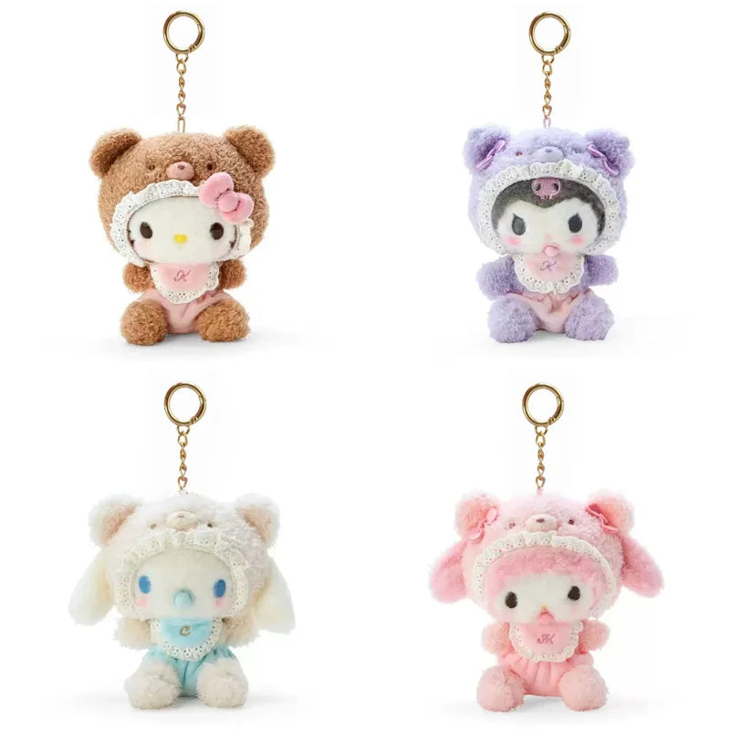 Sanrio Pacifier Baby Kawaii Hello Kitty x Kuromi x Cinnamoroll x My Melody Plushie Pendant Keychain