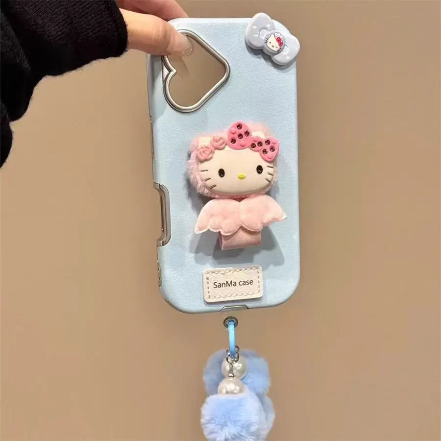 Hello Kitty Cartoon Ring Buckle Design Phone Case Y2K