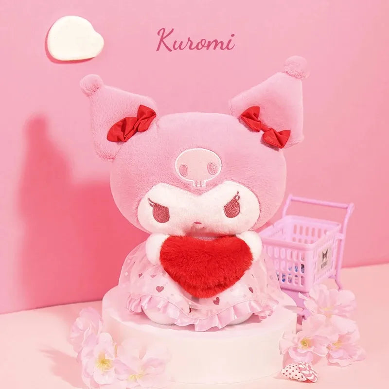 Sanrio Hello Kitty x Kuromi x My Melody x Cinnamoroll Heart Valentines Day Plushies