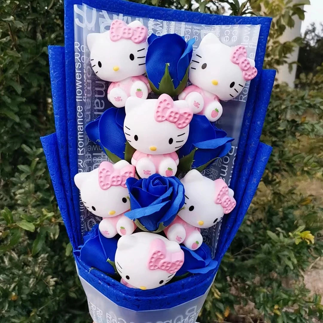 Hello Kitty Plush Flower Rose Bouquet