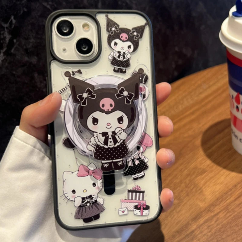 Hello Kitty x My Melody x Kuromi Y2K Magnetic Holder Phone case