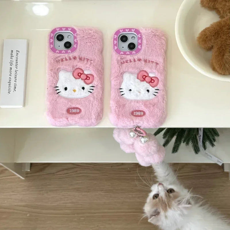 Hello Kitty Pink Plush Phone Case