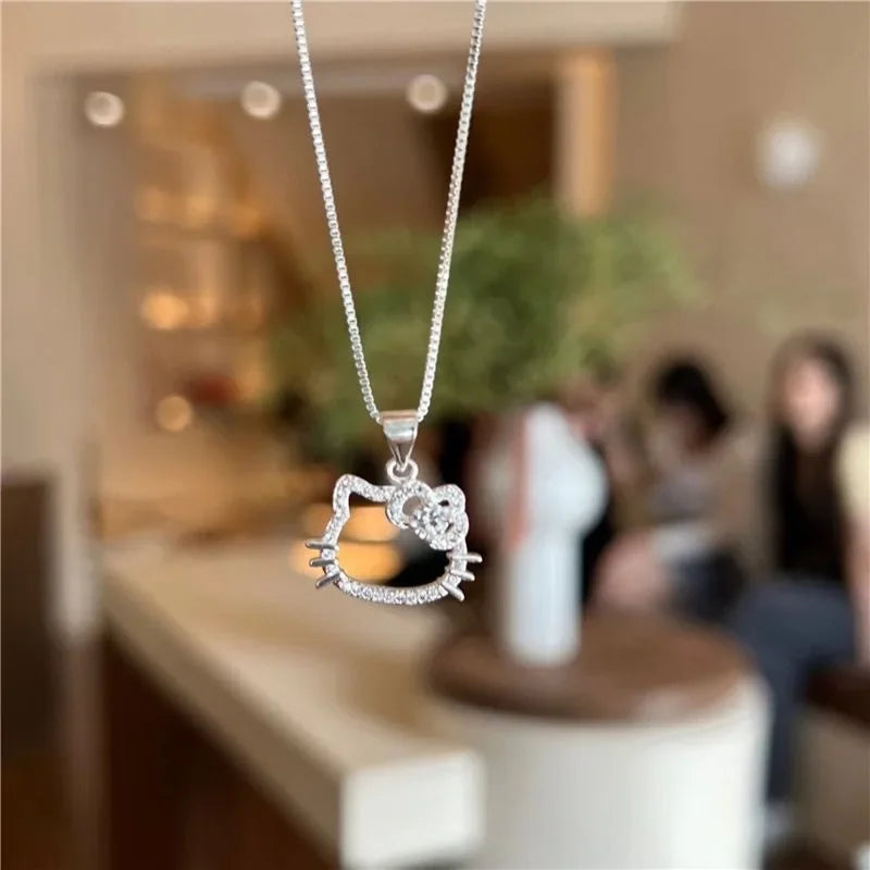 Hello Kitty Kawaii Sanrio Chain Pendant Necklace