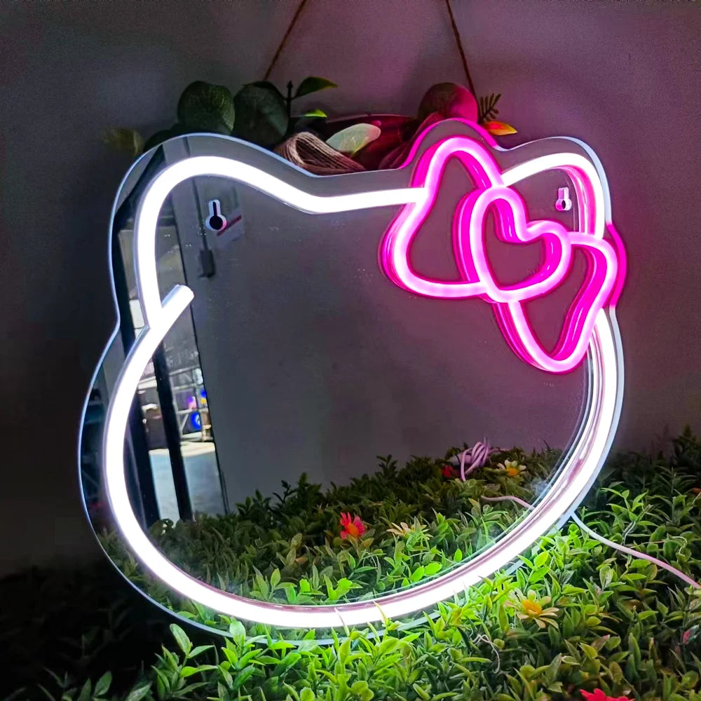 Hello Kitty Cute Bow Heart Mirror