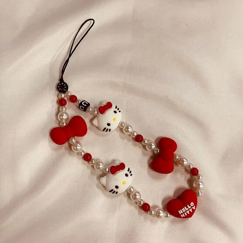 Hello Kitty Cute Heart Bead Bracelet