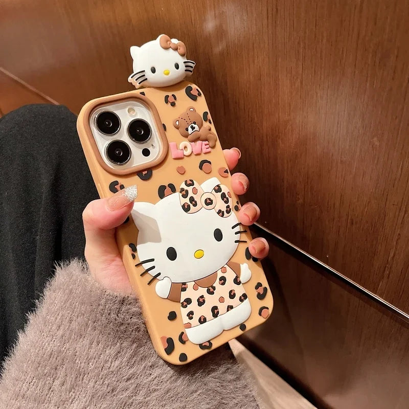 Hello Kitty Leopard Pattern Phone Case