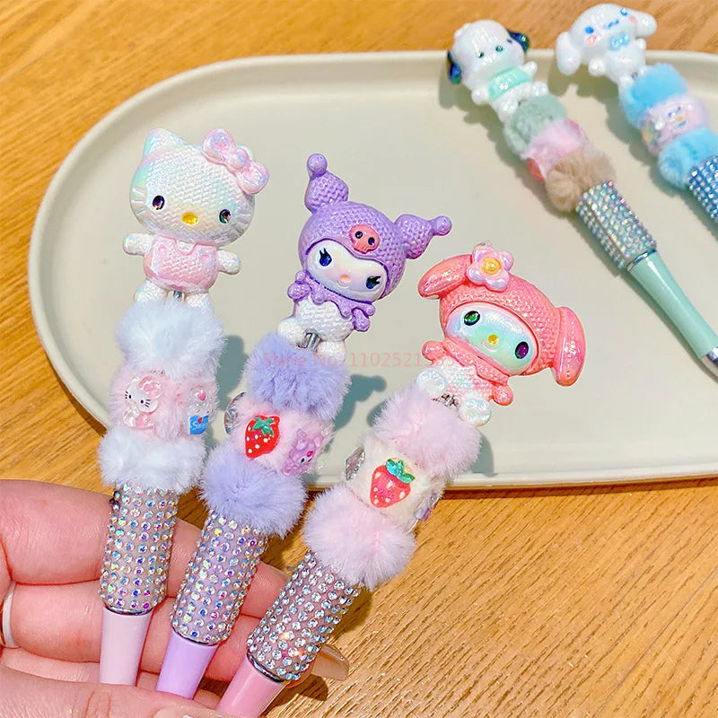 Sanrio Kawaii Plush Bead String Pen