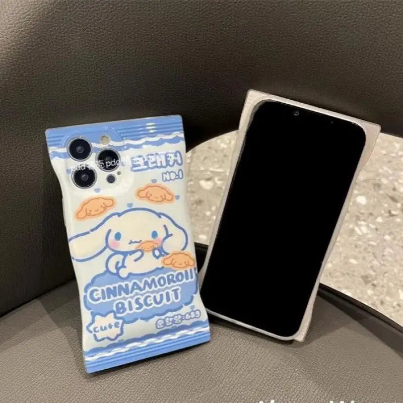 Hello Kitty & Cinnamoroll Biscuit Snack Bag Phone Case