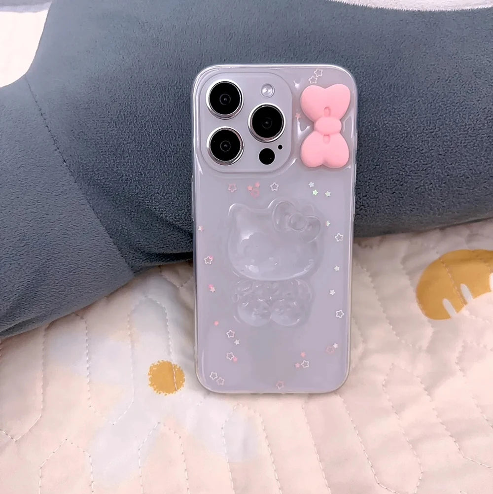 Hello Kitty Transparent Clear Kawaii Jelly Star Phone Case