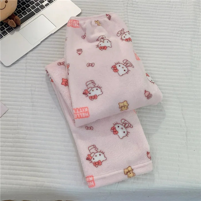 Hello Kitty Light Pink Fluffy Pajama Pants