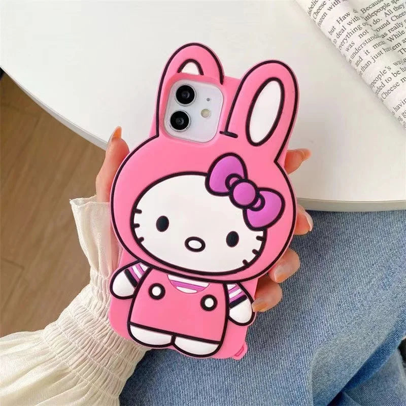 Hello Kitty Bunny Rabbit Shape Silicone Phone Case