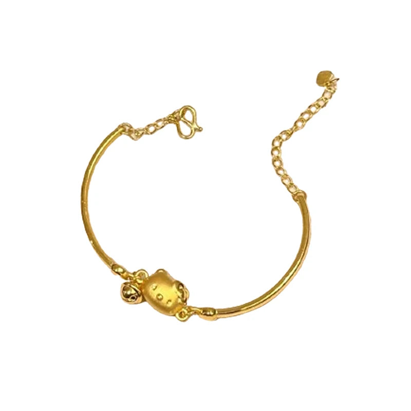 Hello Kitty Gold Kawaii Bracelet