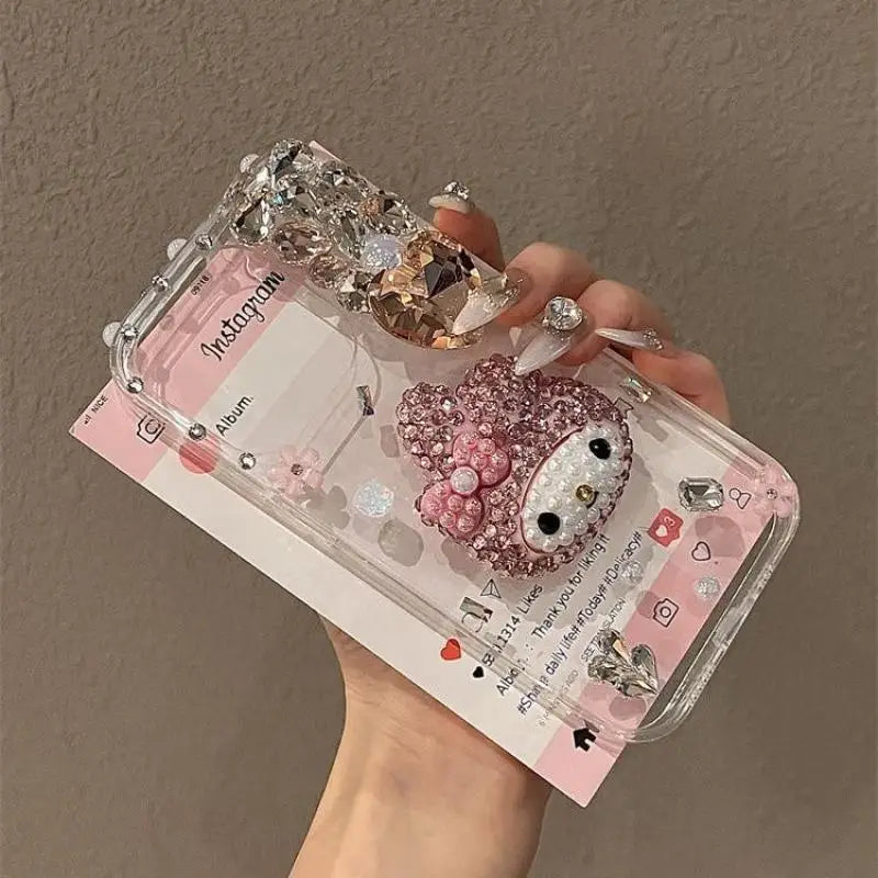 Hello Kitty & My Melody Diamond Bling Phone Case