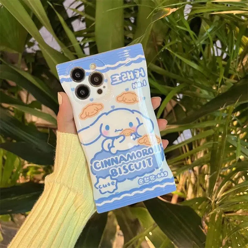 Hello Kitty & Cinnamoroll Biscuit Snack Bag Phone Case