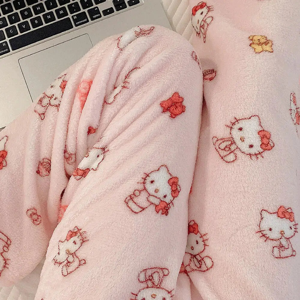 Hello Kitty Light Pink Fluffy Pajama Pants