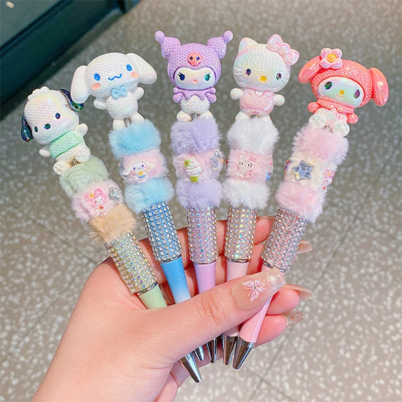 Sanrio Kawaii Plush Bead String Pen