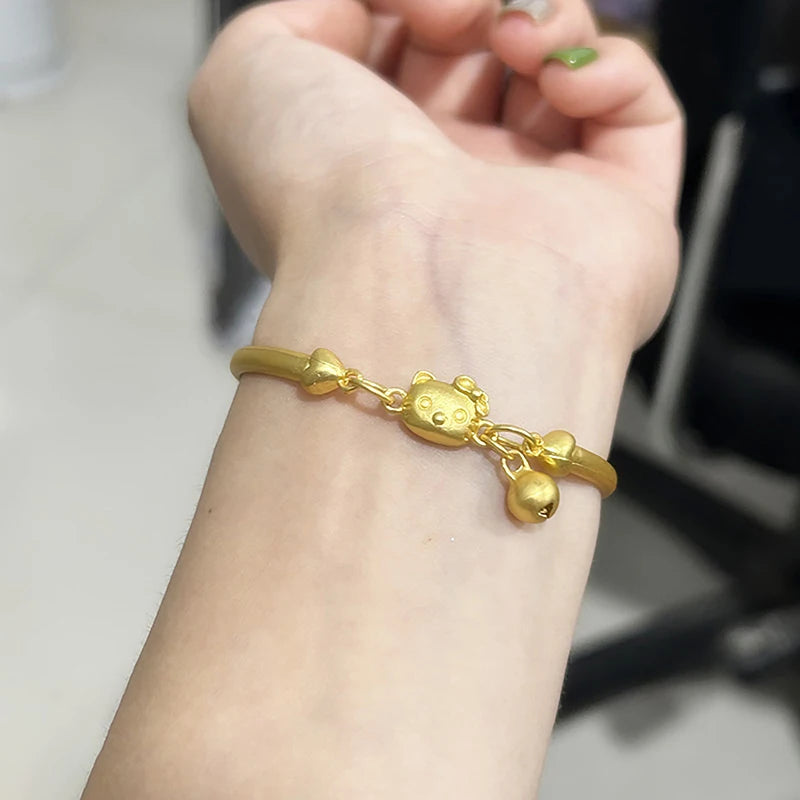 Hello Kitty Gold Kawaii Bracelet