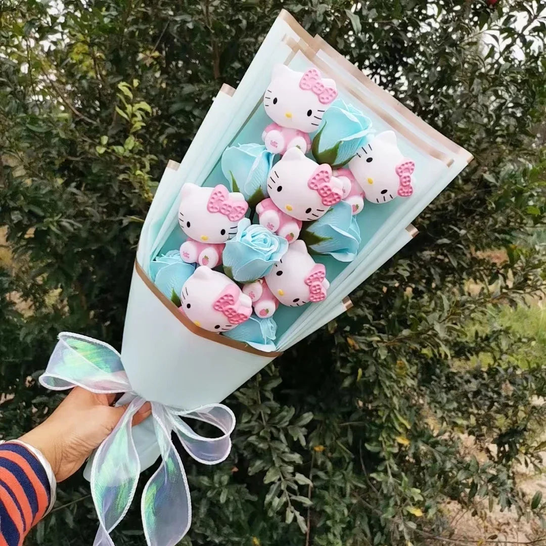 Hello Kitty Plush Flower Rose Bouquet