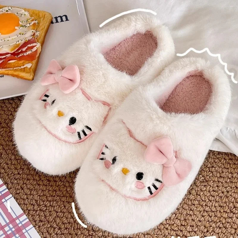 Hello Kitty Cute Kawaii Plush Slippers