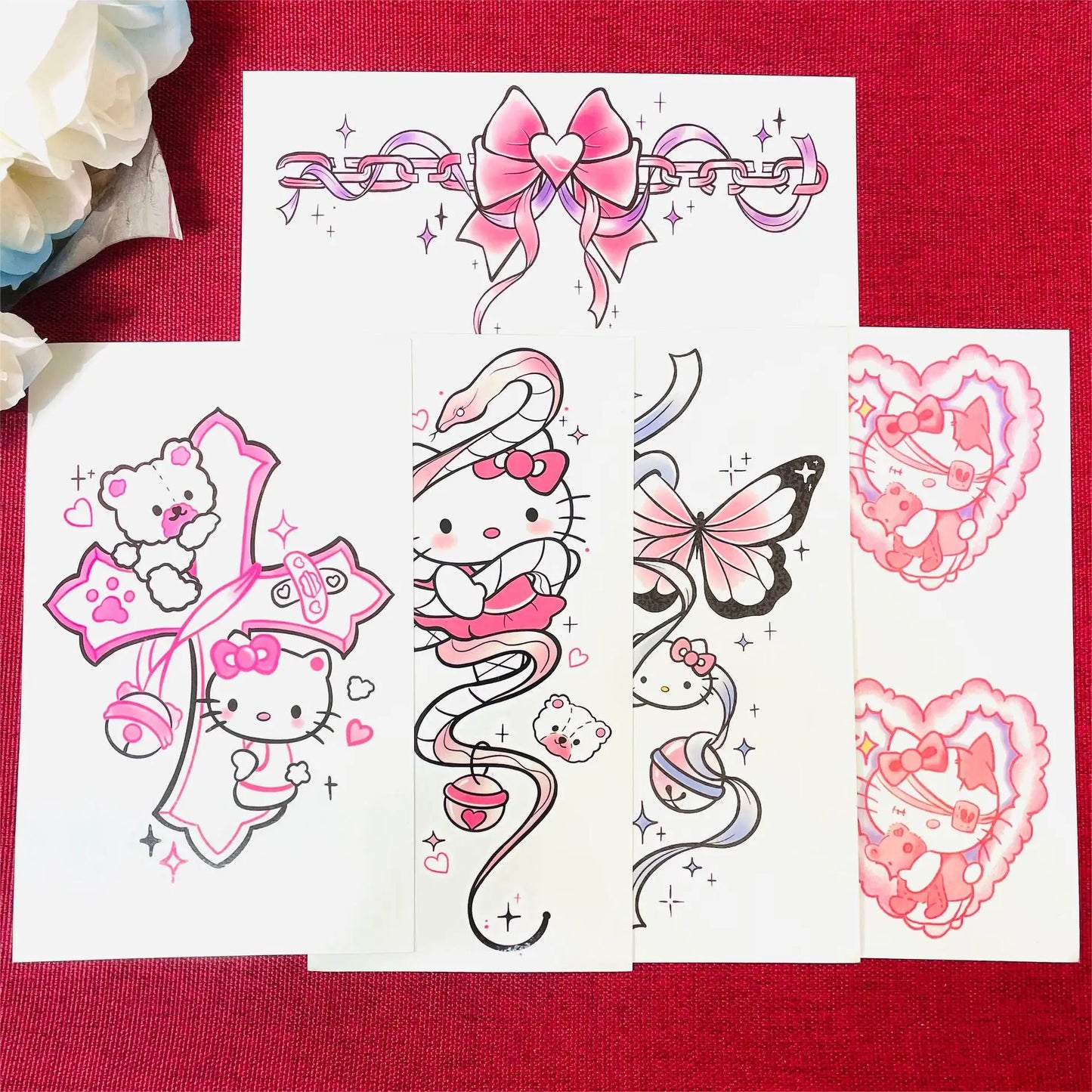 Hello Kitty Kawaii Tattoo Stickers