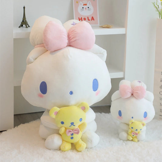 Cinnamoroll Bow Plushie Kawaii Cute Yellow Bear