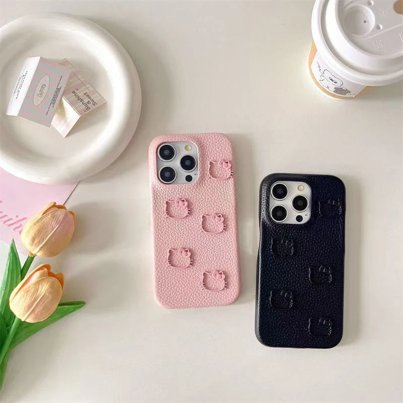 Hello Kitty Pink & Black Kawaii Phone Case