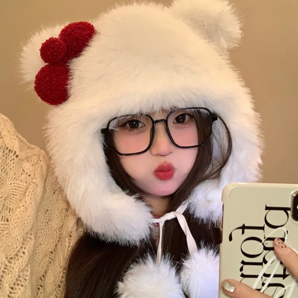 Hello Kitty Kawaii Fluffy Hat