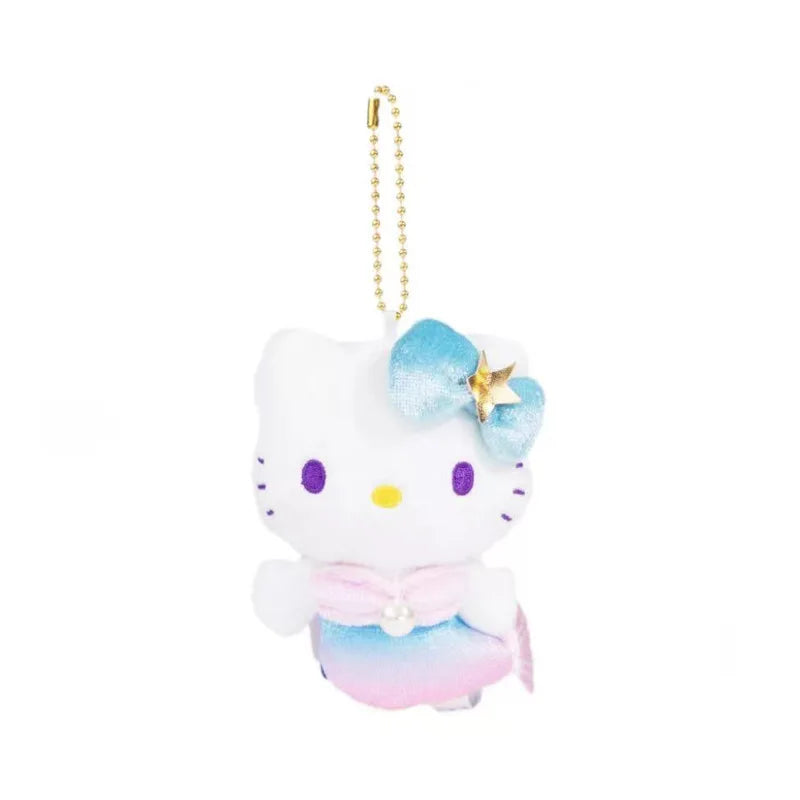 Hello Kitty 50th Anniversary Limited Rainbow Mermaid Series Plush Pendant Keychain