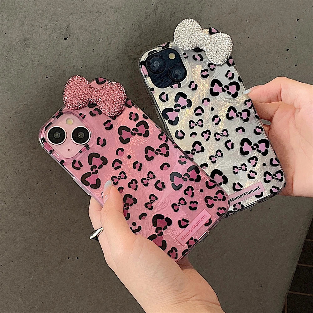 Kawaii Animal Bow Print Phone Case