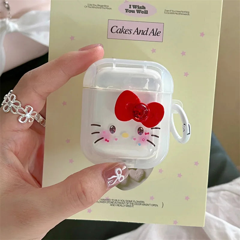 Hello Kitty Clear Kawaii Airpods Case